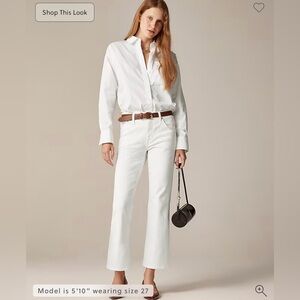 J Crew Mid-rise kickout jeans | white | 27